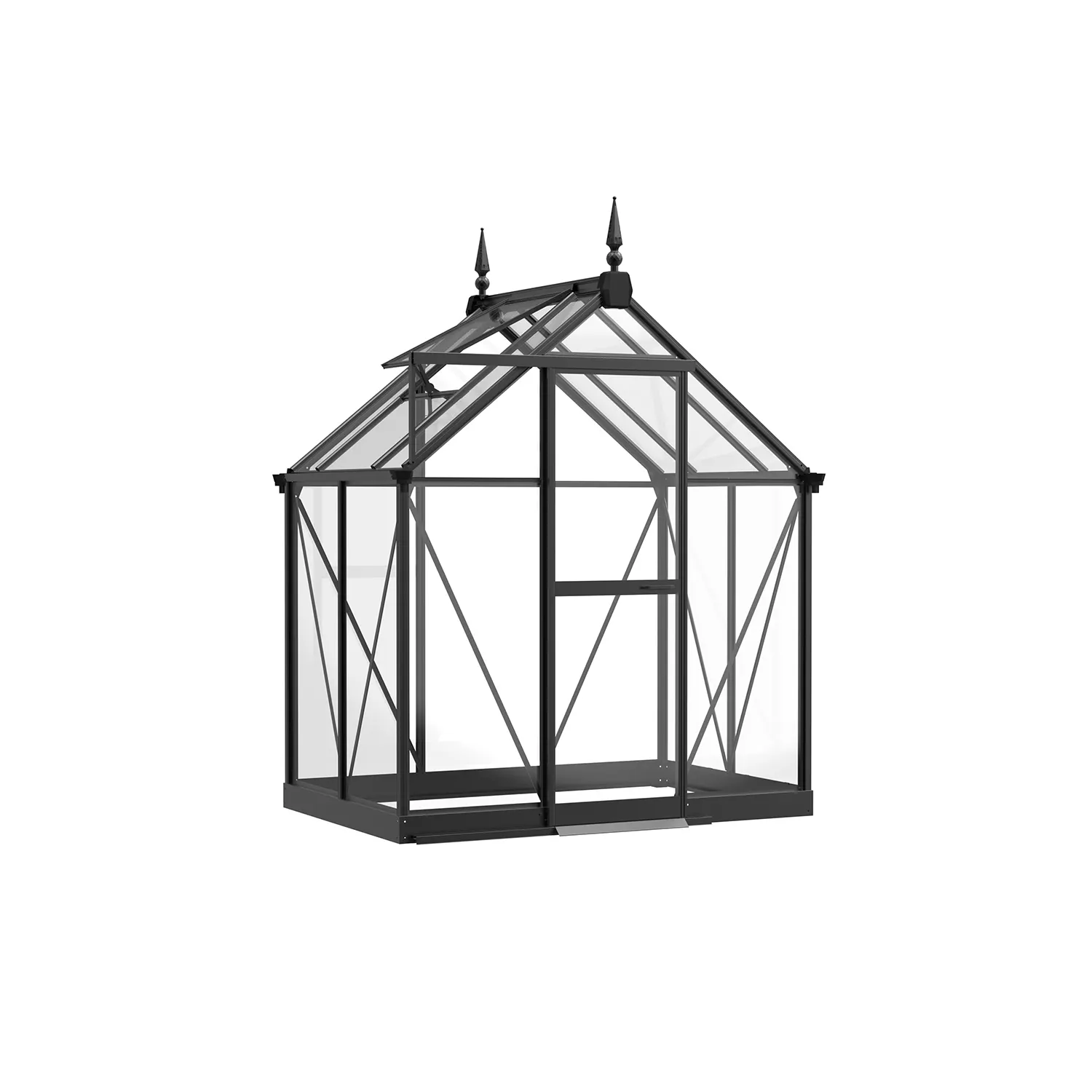 6 x 4 ft Aluminium Victorian Greenhouse with Glass Panels | S Series 2 6x4-ft-aluminium-victorian-greenhouse-with-glass-panels-s-series-product-2
