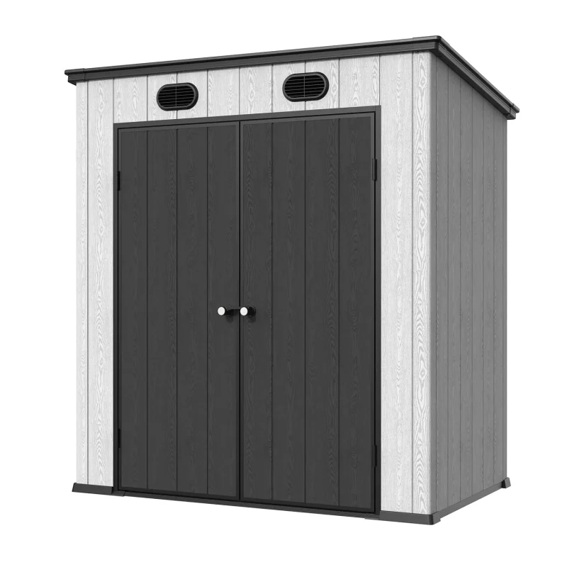 6 x 4 ft Pent Roof Resin Storage Shed | KC 22 6x4-ft-pent-roof-resin-storage-shed-kc-product-1