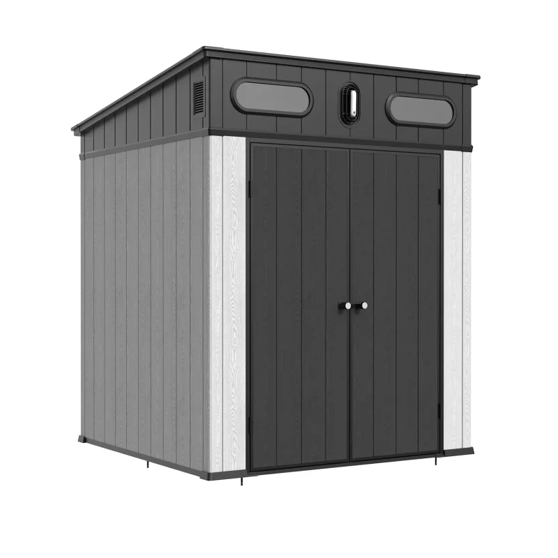 6 x 6 ft Pent Roof Resin Storage Shed | KC 21 6x6-ft-pent-roof-resin-storage-shed-kc-product-1