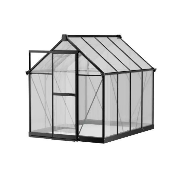 6 x 8 ft Aluminium Gable Roof Greenhouse with Polycarbonate Panels | S Series 10 6x8-ft-aluminium-gable-roof-greenhouse-with-polycarbonate-panels-s-series-product-10