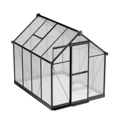 6 x 8 ft Aluminium Gable Roof Greenhouse with Polycarbonate Panels | S Series 8 6x8-ft-aluminium-gable-roof-greenhouse-with-polycarbonate-panels-s-series-product-8
