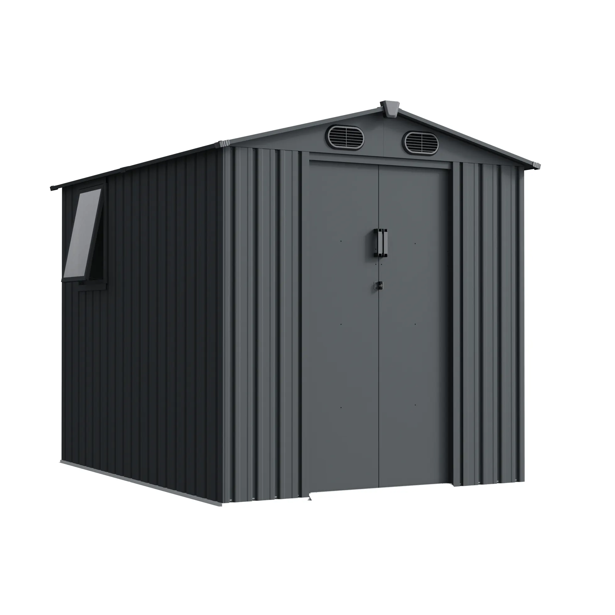 6 x 8 ft Gable Roof Metal Storage Shed | Linea 4 6x8-ft-gable-roof-metal-storage-shed-linea-product-4