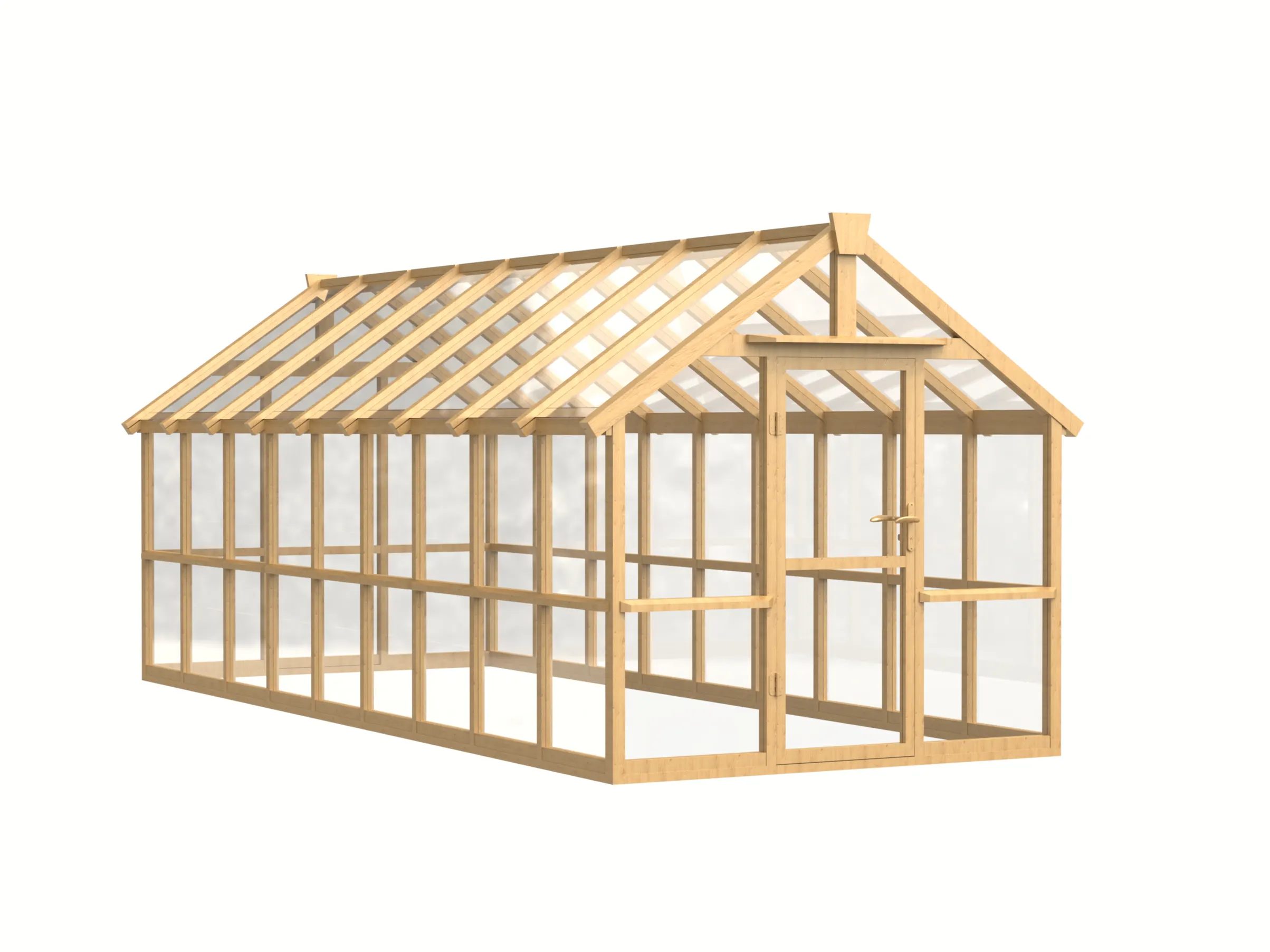 8 ft Wooden Gable Greenhouse with Full-Height Glass Panels 5 8-ft-wooden-gable-greenhouse-with-full-height-glass-panels-product-5