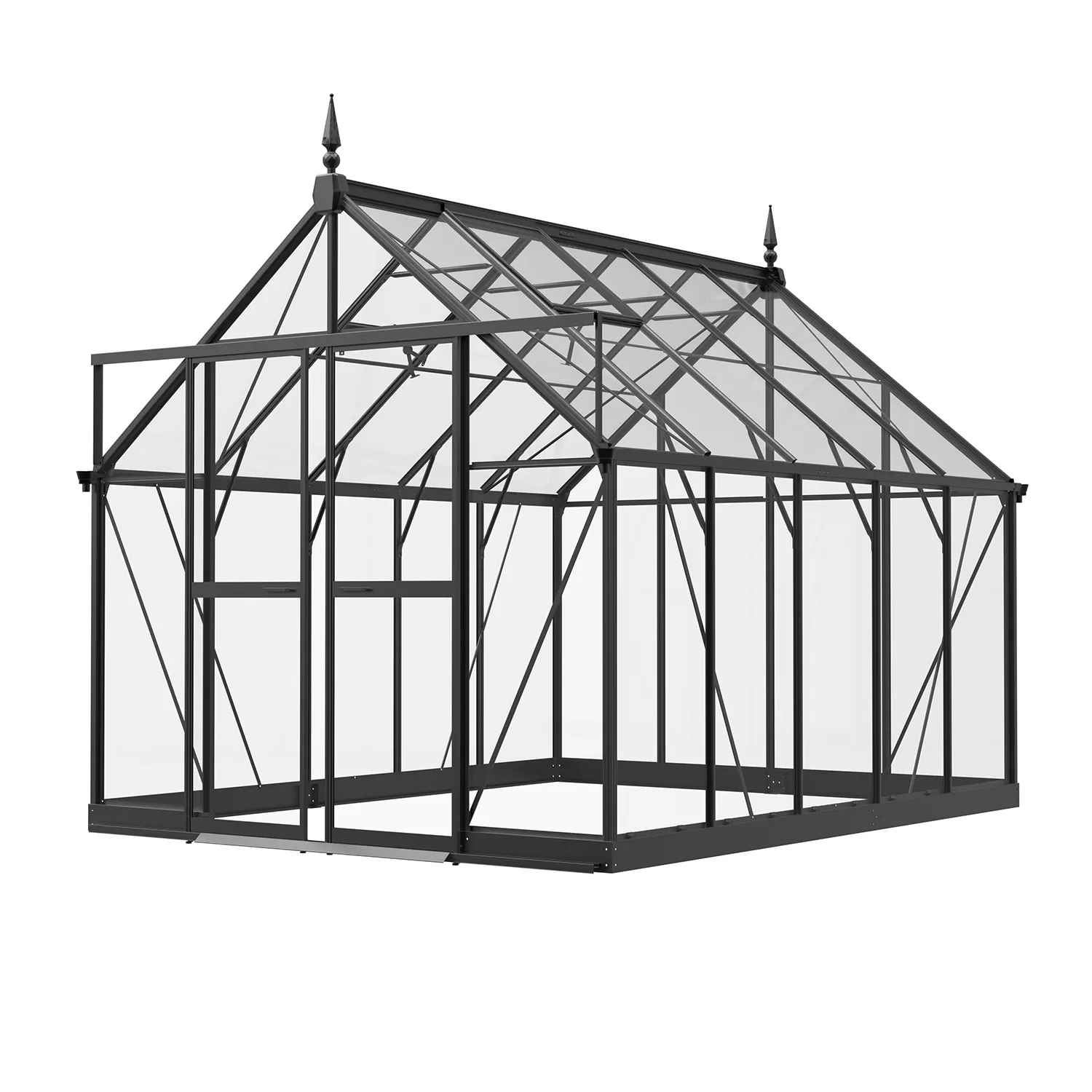 8 x 10 ft Aluminium Victorian Greenhouse with Glass Panels | S Series 2 8x10-ft-aluminium-victorian-greenhouse-with-glass-panels-s-series-product-2