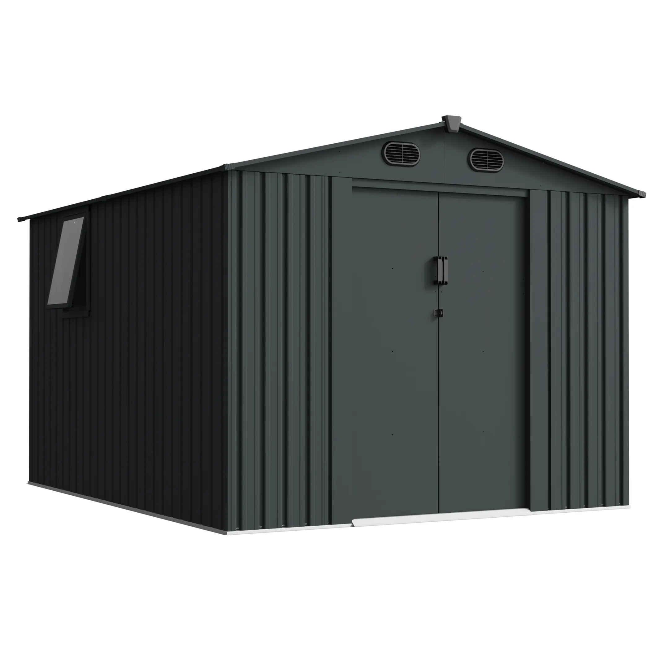 8 x 10 ft Gable Roof Metal Storage Shed | Linea 5 8x10-ft-gable-roof-metal-storage-shed-linea-product-5
