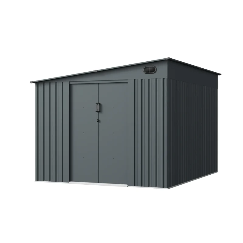 8 x 10 ft Side-Entry Metal Storage Shed | KS 3 8x10-ft-side-entry-metal-storage-shed-ks-product-1