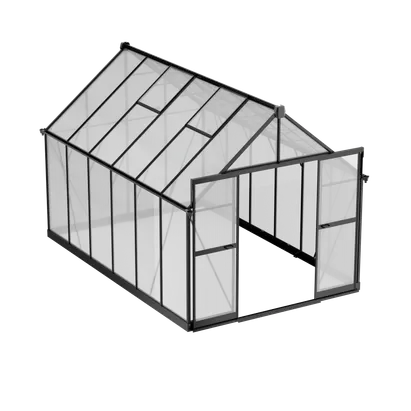 8 x 12 ft Aluminium Gable Roof Greenhouse with Polycarbonate Panels | S Series 4 8x12-ft-aluminium-gable-roof-greenhouse-with-polycarbonate-panels-s-series-product-4