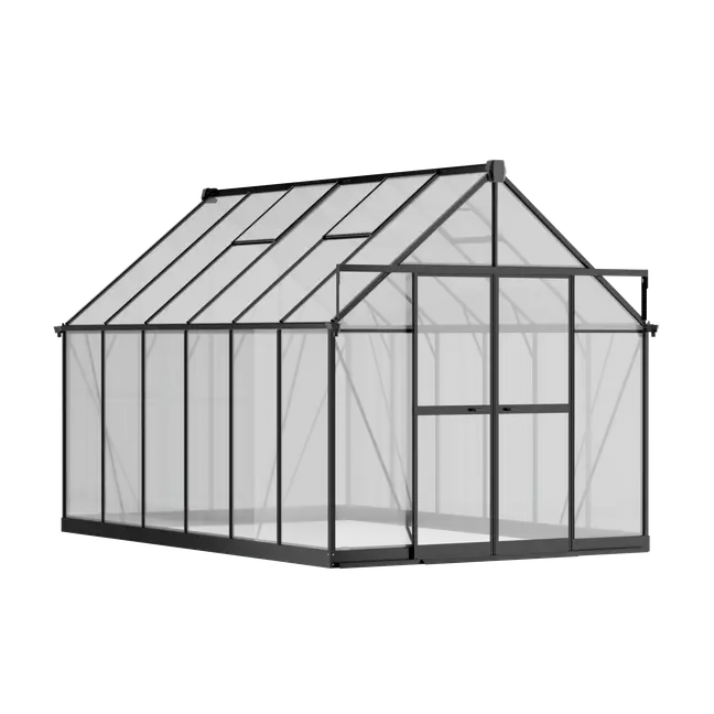 8 x 12 ft Aluminium Gable Roof Greenhouse with Polycarbonate Panels | S Series 5 8x12-ft-aluminium-gable-roof-greenhouse-with-polycarbonate-panels-s-series-product-5