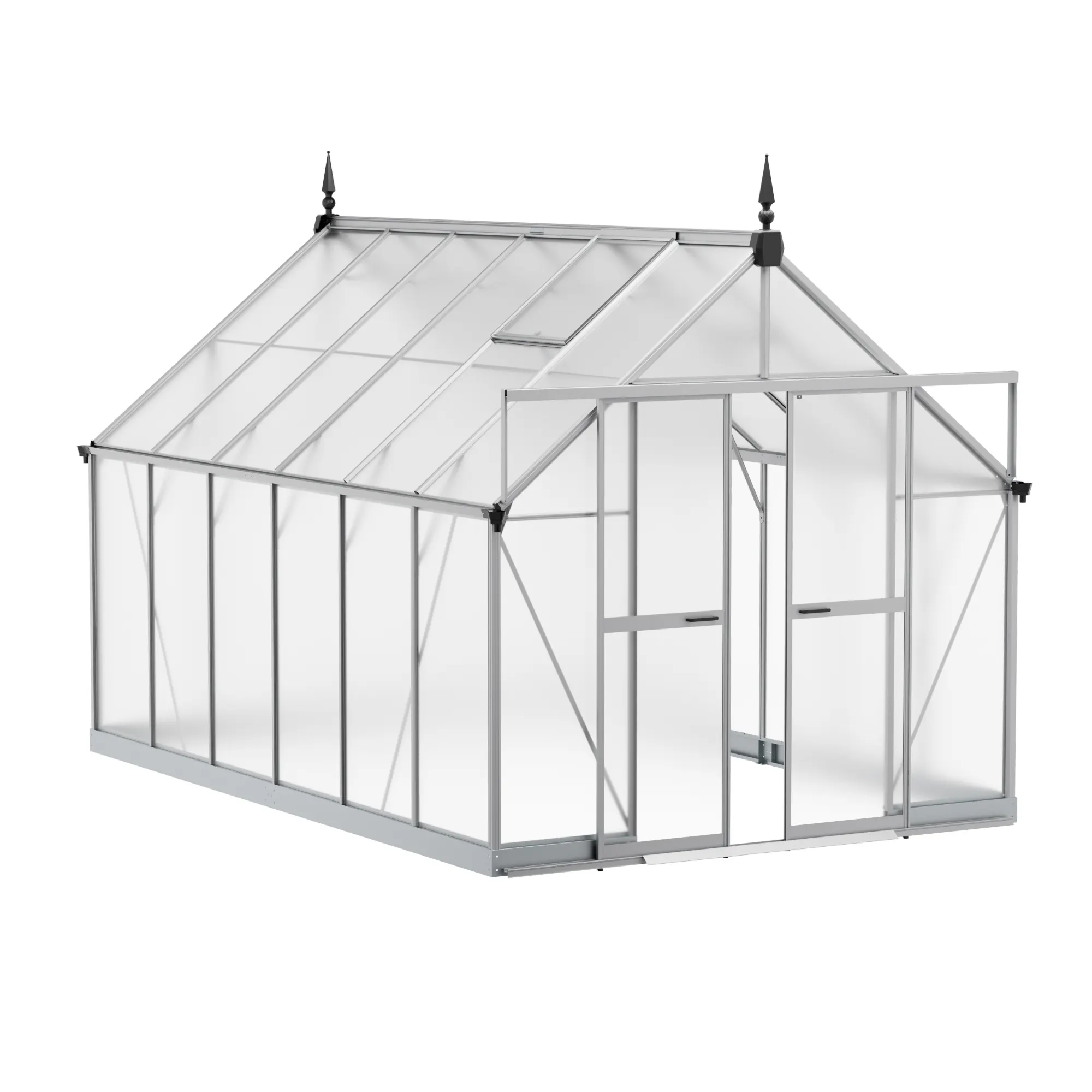 8 x 12 ft Aluminium Victorian Greenhouse with Polycarbonate Panels | S Series 1 8x12-ft-aluminium-victorian-greenhouse-with-polycarbonate-panels-s-series-product