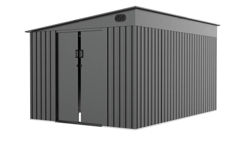 8 x 12 ft Side-Entry Metal Storage Shed | KS 2 8x12-ft-side-entry-metal-storage-shed-ks-product-1