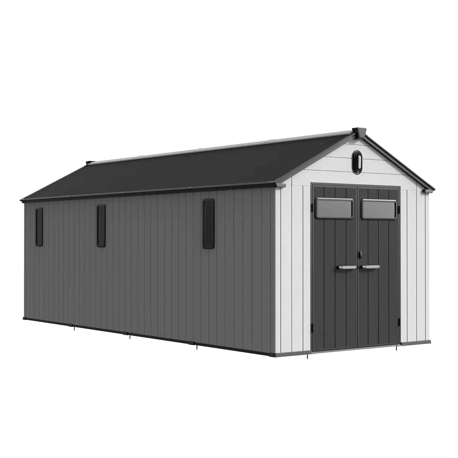 8 x 20 ft Gable Roof Resin Storage Shed | KC2 1 8x20-ft-gable-roof-resin-storage-shed-kc2-product-1
