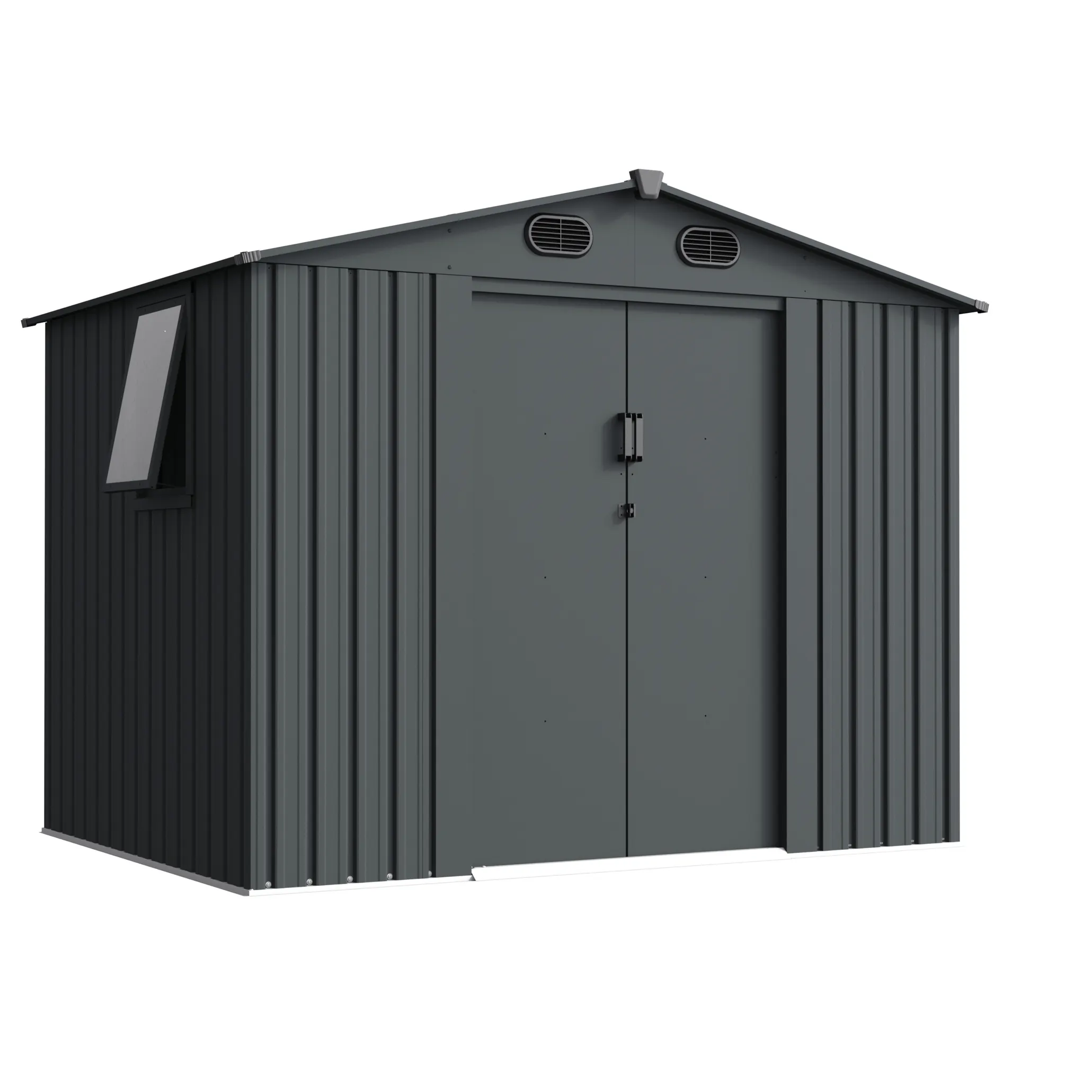 8 x 6 ft Gable Roof Metal Storage Shed | Linea 3 8x6-ft-gable-roof-metal-storage-shed-linea-product-3
