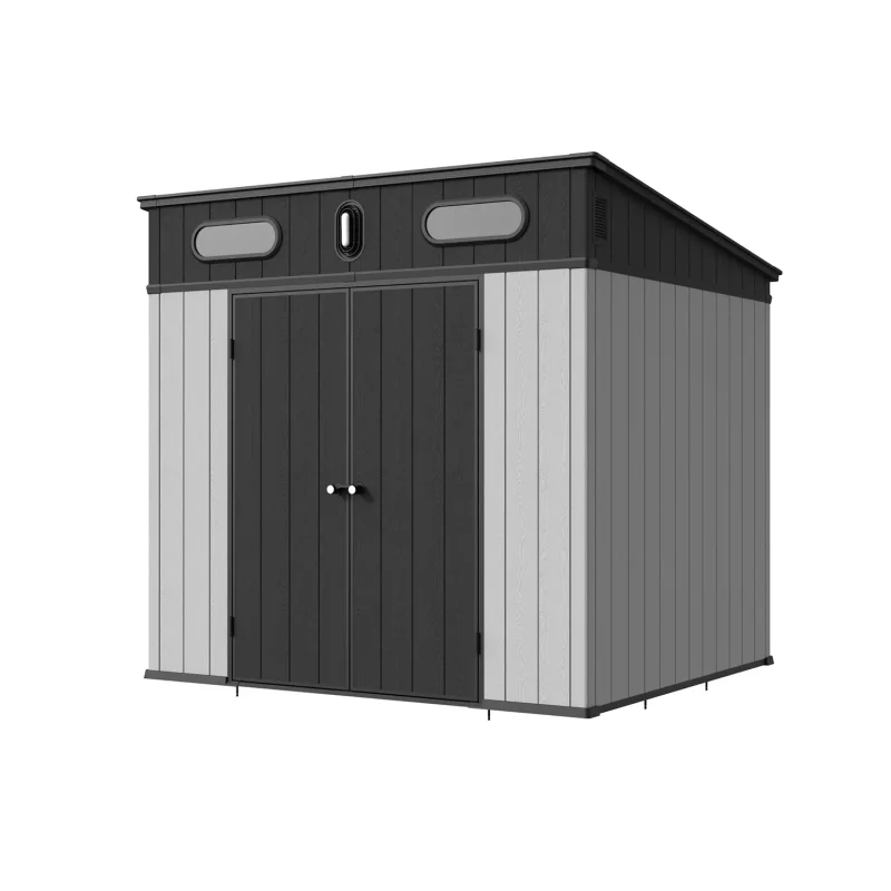 8 x 7 ft Pent Roof Resin Storage Shed | KC 20 8x7-ft-pent-roof-resin-storage-shed-kc-product-1