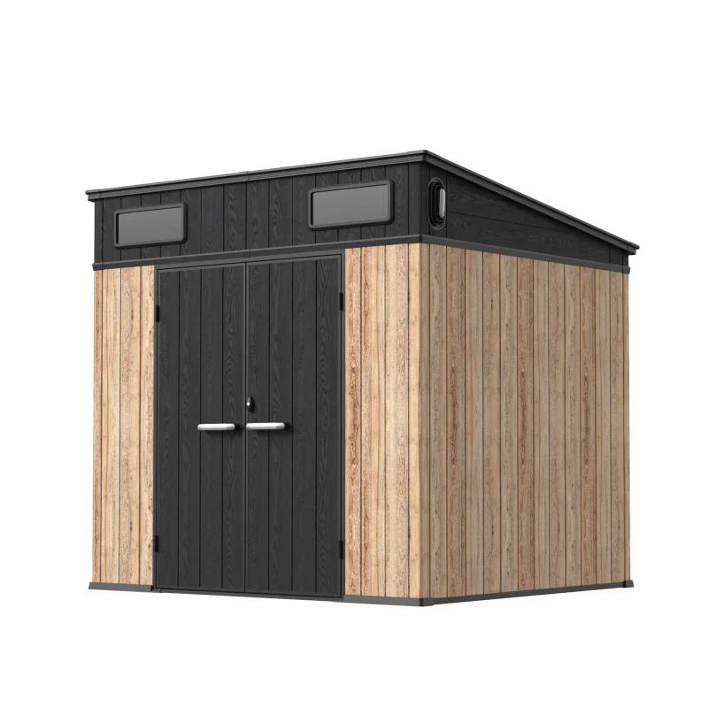 8 x 7 ft Pent Roof Resin Storage Shed | KC2 4 8x7-ft-pent-roof-resin-storage-shed-kc2-product-1