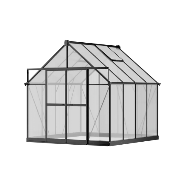 8x8-ft-aluminium-gable-roof-greenhouse-with-polycarbonate-panels-s-series-product-1