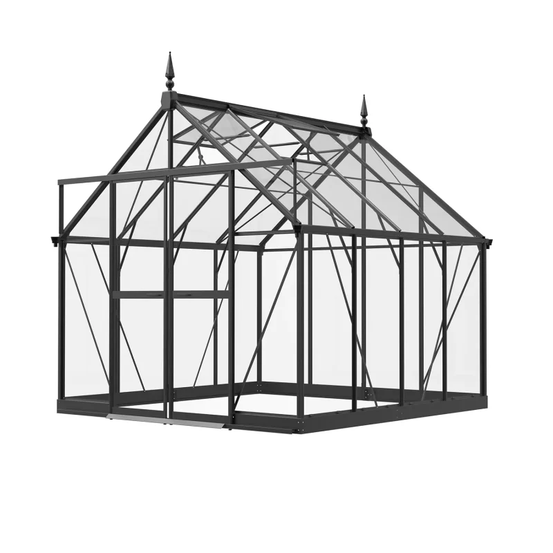 8x8-ft-aluminium-victorian-greenhouse-with-glass-panels-s-series-product-1