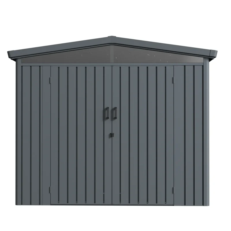8 x 8 ft Gable Roof Metal Storage Shed | Forma 3 8x8-ft-gable-roof-metal-storage-shed-forma-product-1