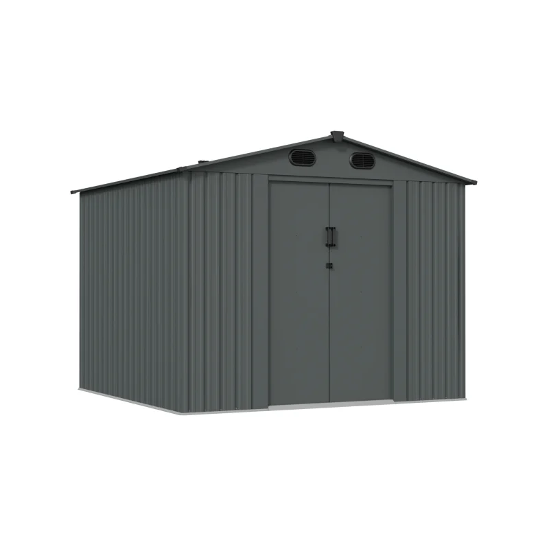 8 x 8 ft Gable Roof Metal Storage Shed | KS 12 8x8-ft-gable-roof-metal-storage-shed-ks-product-1