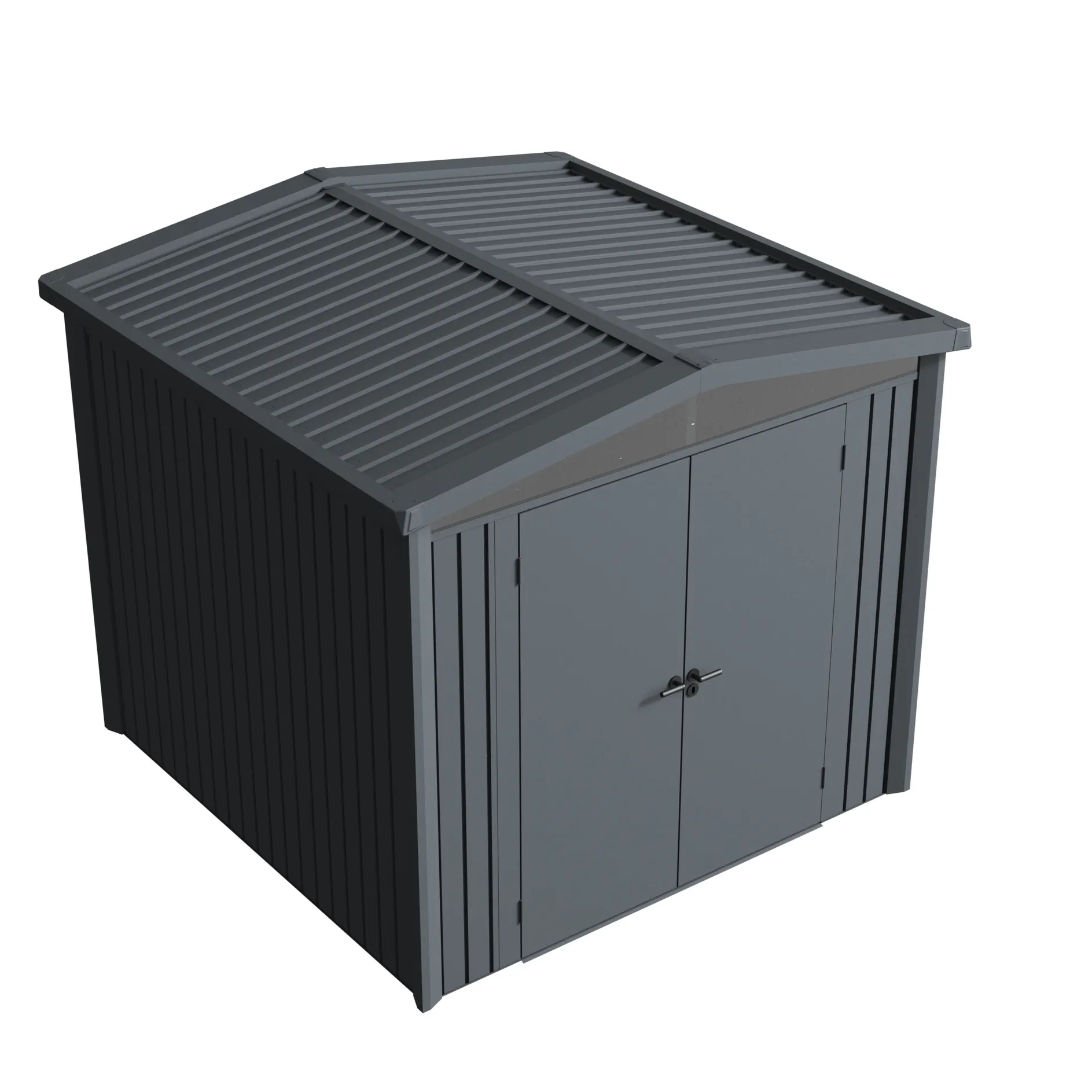 8 x 8 ft Gable Roof Metal Storage Shed | Vertex 4 8x8-ft-gable-roof-metal-storage-shed-vertex-product-4