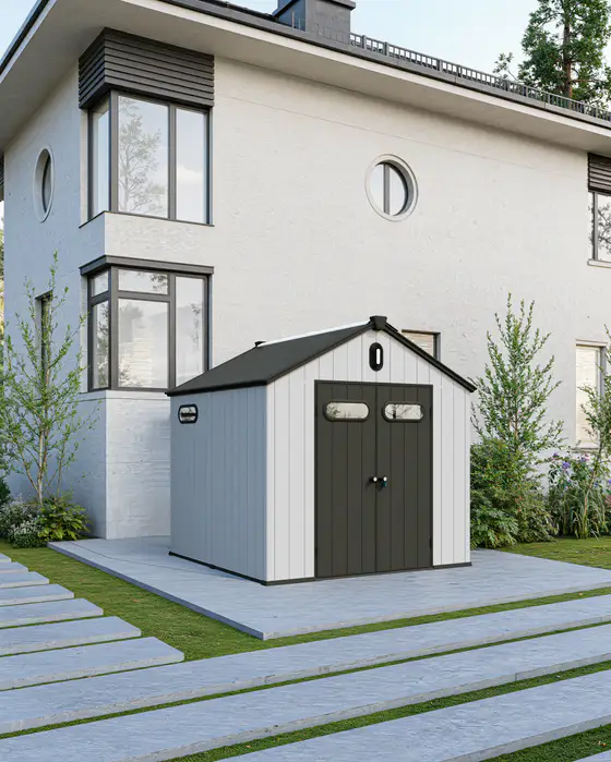 E-commerce & DTC Brands Buyer Program 6 8x8-ft-gable-roof-resin-storage-shed-kc-scene-1