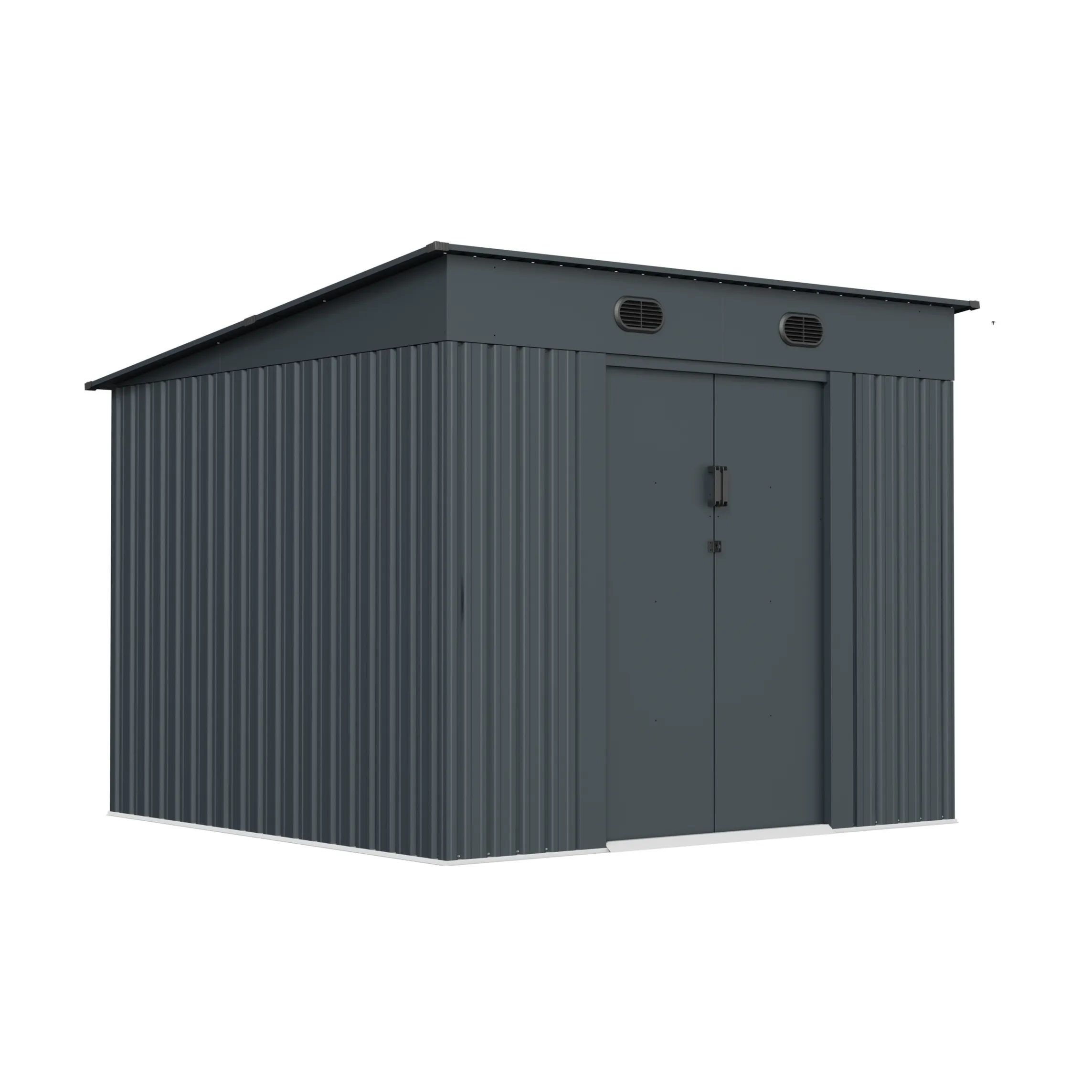 8 x 8 ft Pent Roof Metal Storage Shed | KS 1 8x8-ft-side-entry-metal-storage-shed-ks-product-1