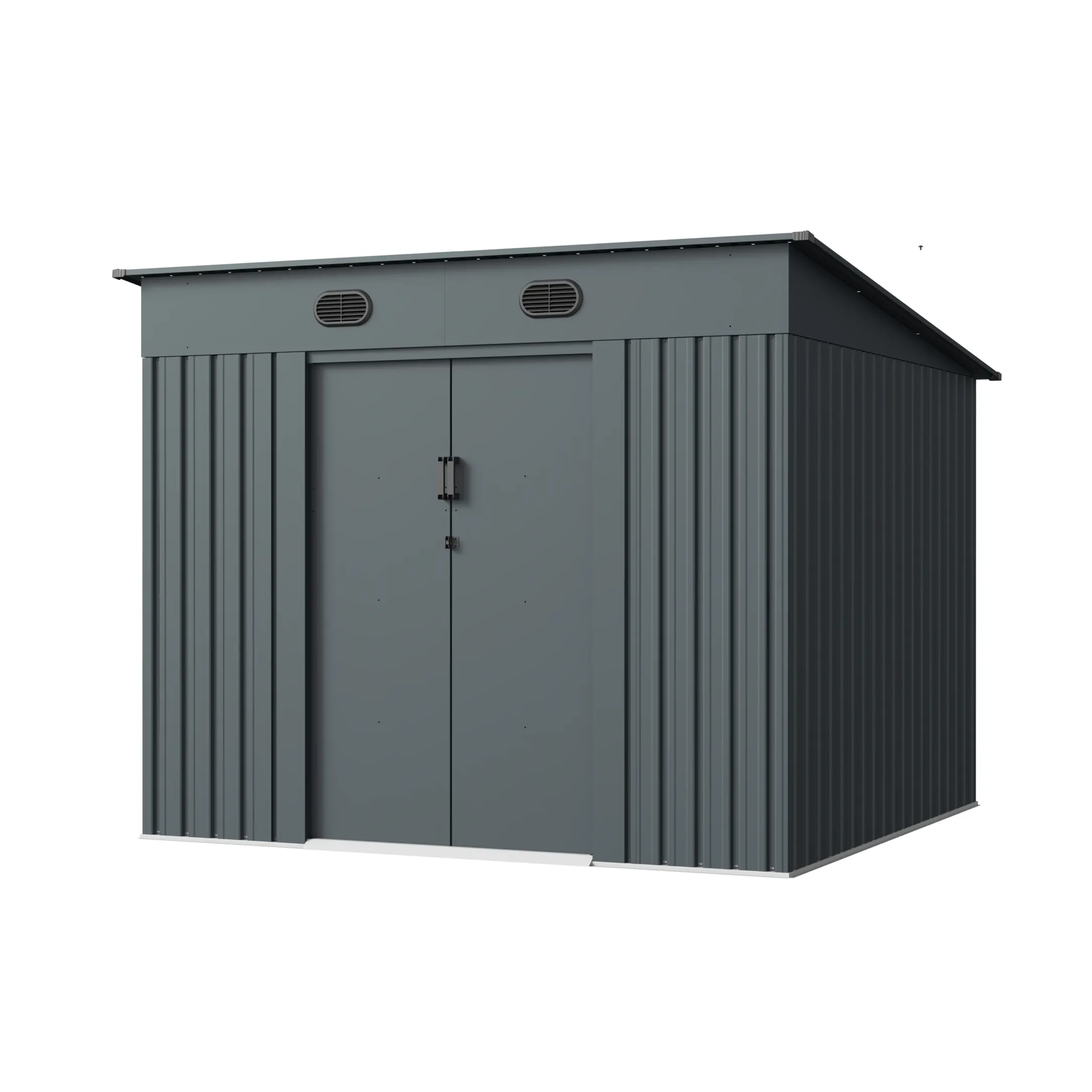 8 x 8 ft Pent Roof Metal Storage Shed | KS 2 8x8-ft-side-entry-metal-storage-shed-ks-product-2