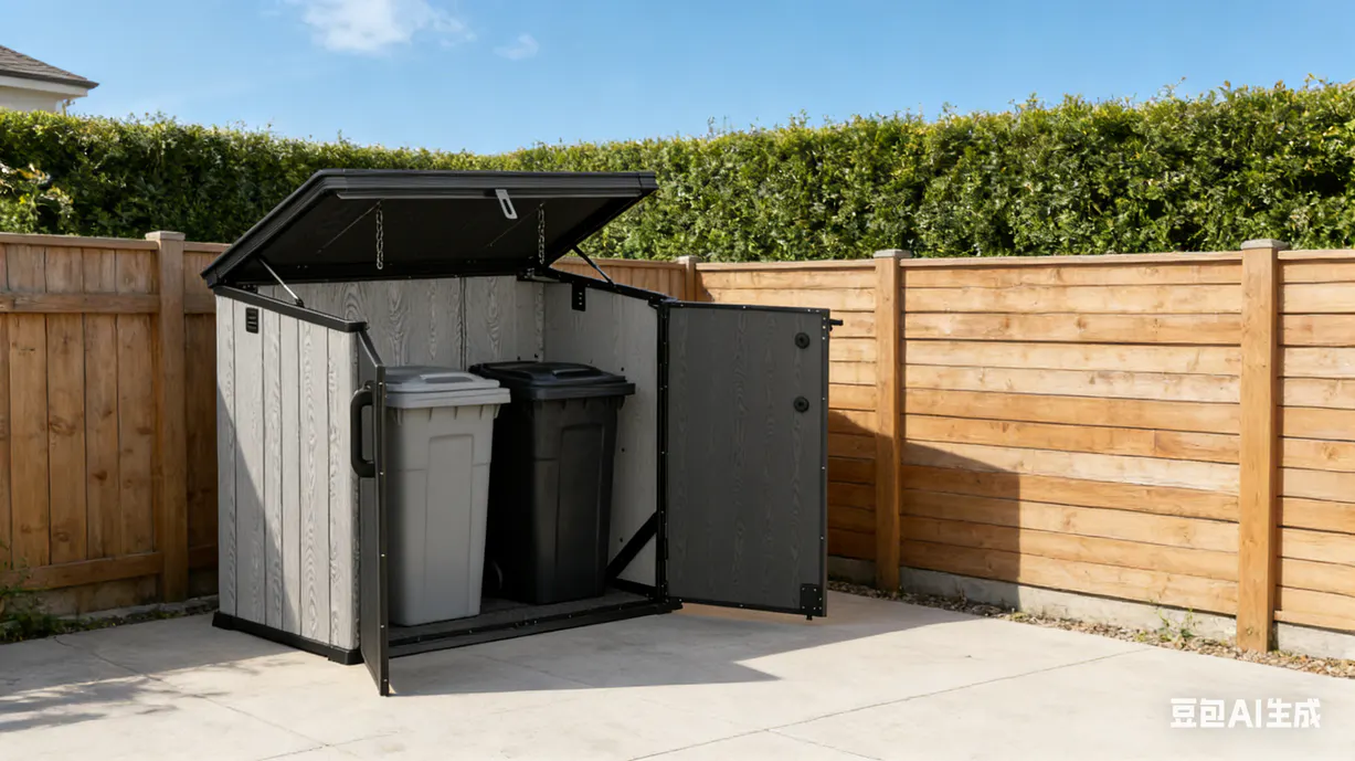 900-l-horizontal-resin-outdoor-storage-cabinet-with-lift-up-lid-kc2-scene-4