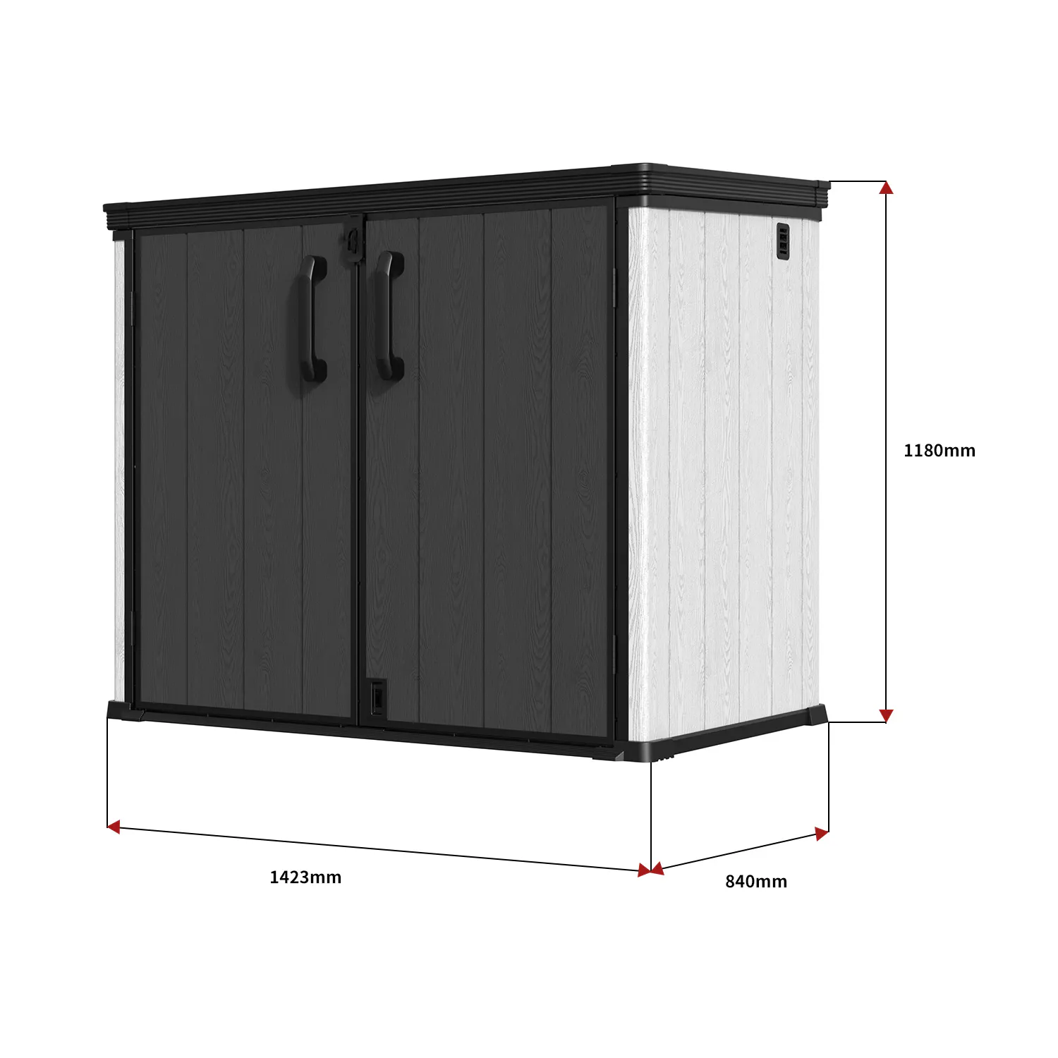 1200-l-horizontal-resin-outdoor-storage-cabinet-with-lift-up-lid-kc2-linedrawing-1