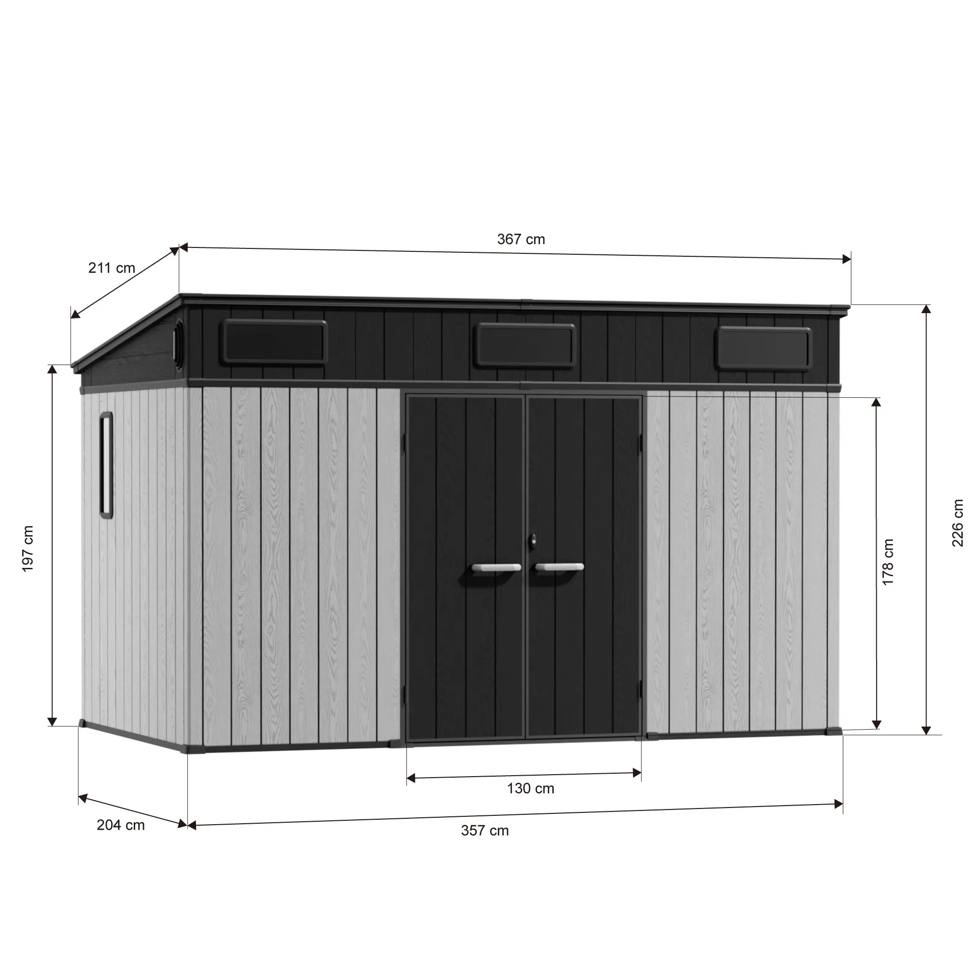 12x7-ft-pent-roof-resin-storage-shed-kc2-linedrawing-1