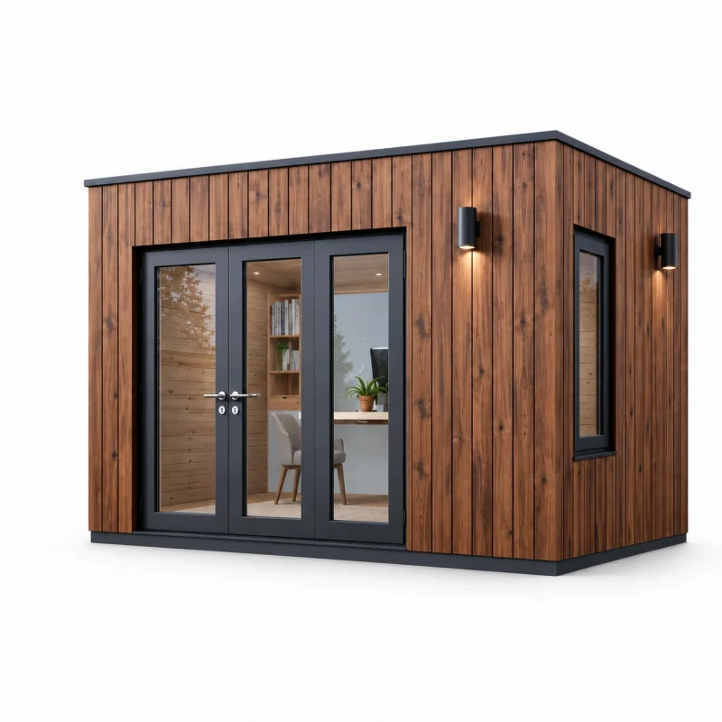 14 x 8 ft Wooden Flat Roof Insulated Garden Room 4 14x8-ft-wooden-flat-roof-insulated-garden-room