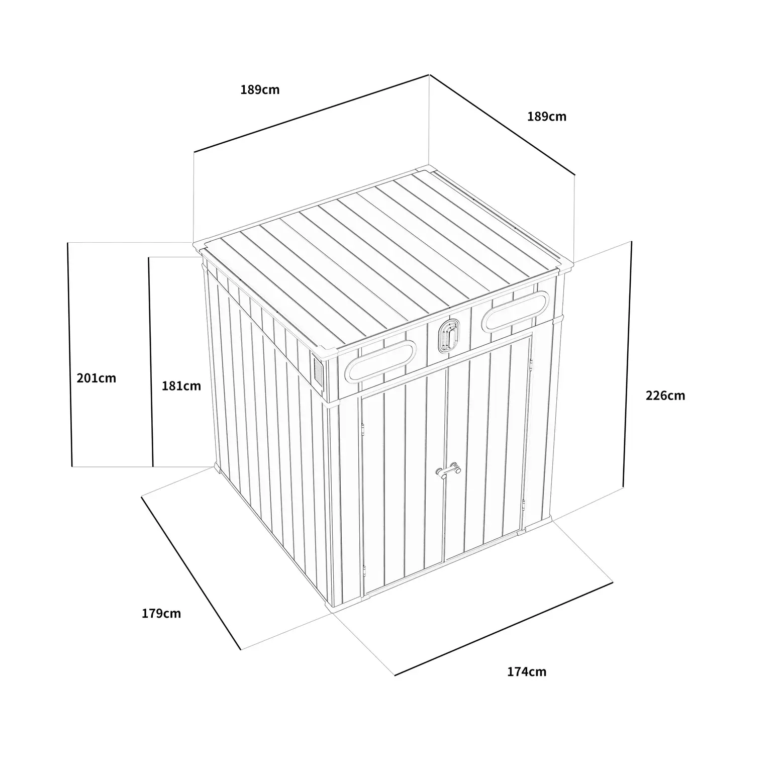 6x6-ft-pent-roof-resin-storage-shed-kc-linedrawing-1