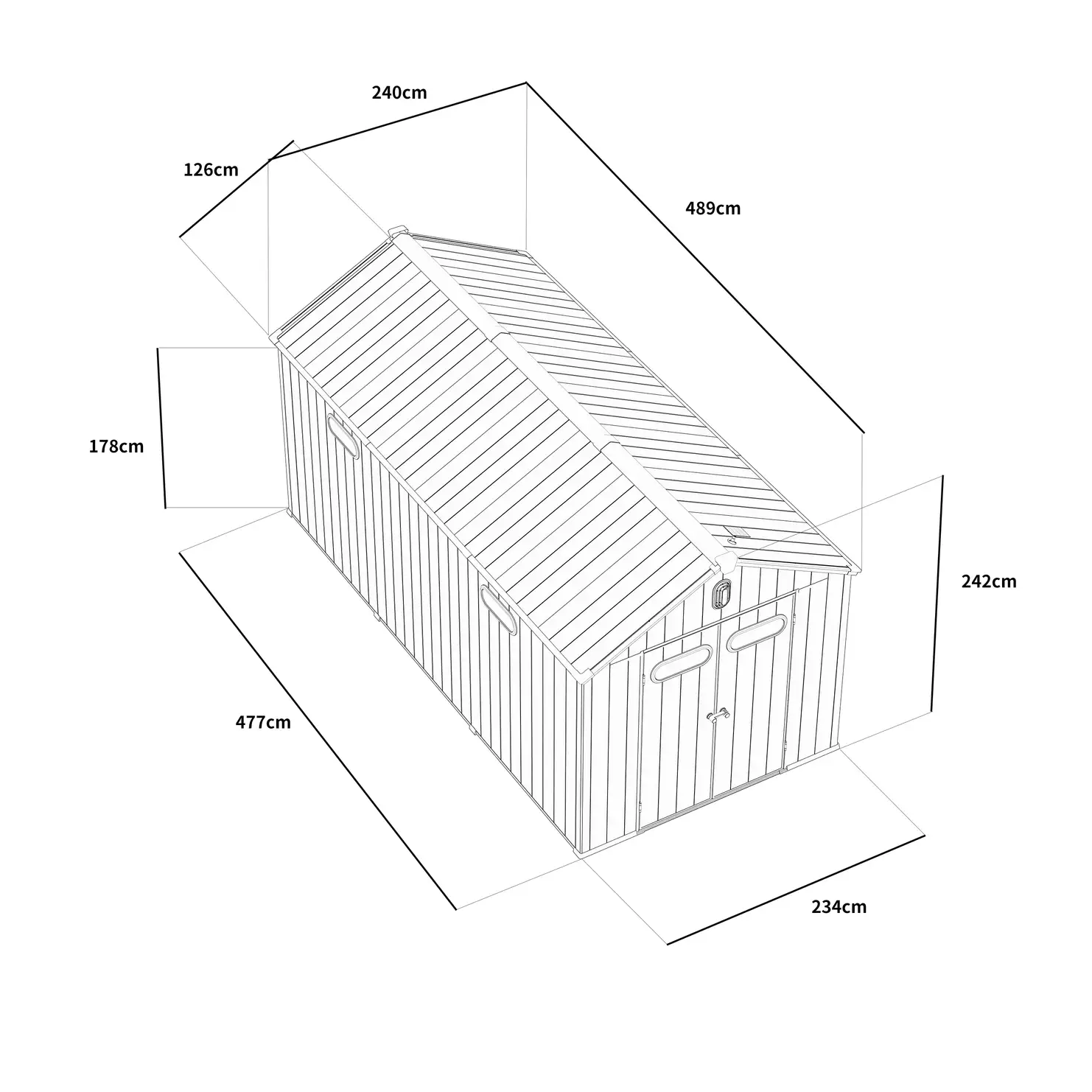 8x16-ft-gable-roof-resin-storage-shed-kc-linedrawing-1