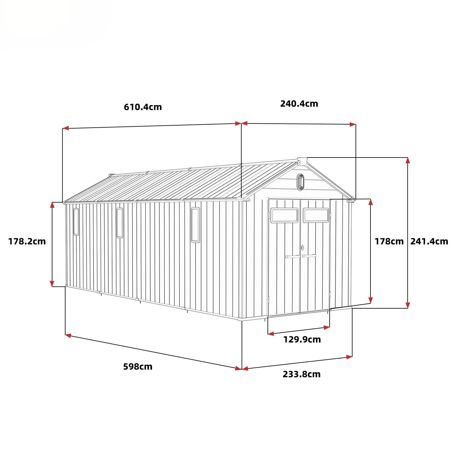 8x20-ft-gable-roof-resin-storage-shed-kc2-linedrawing-1