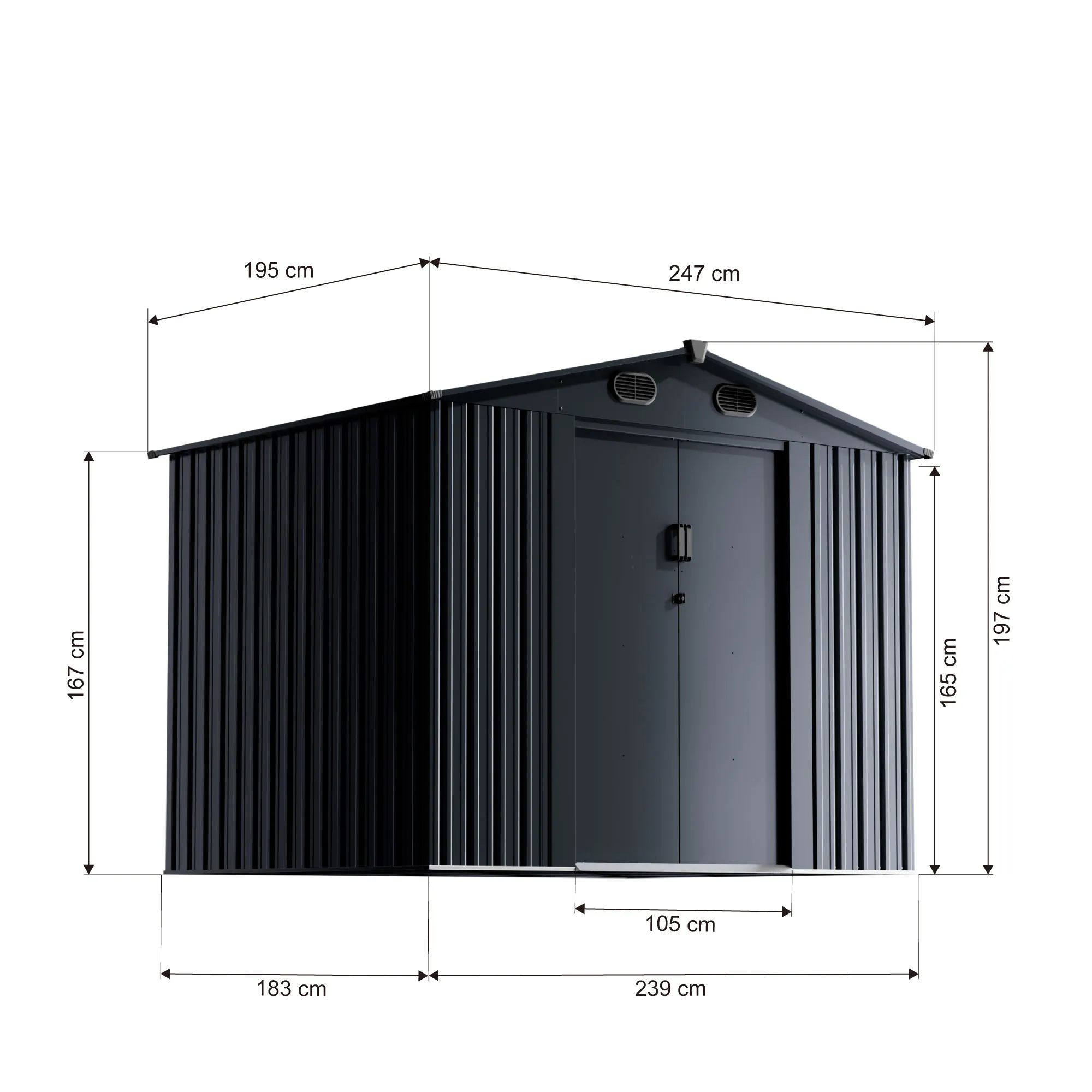 8x6-ft-gable-roof-metal-storage-shed-ks-linedrawing-1