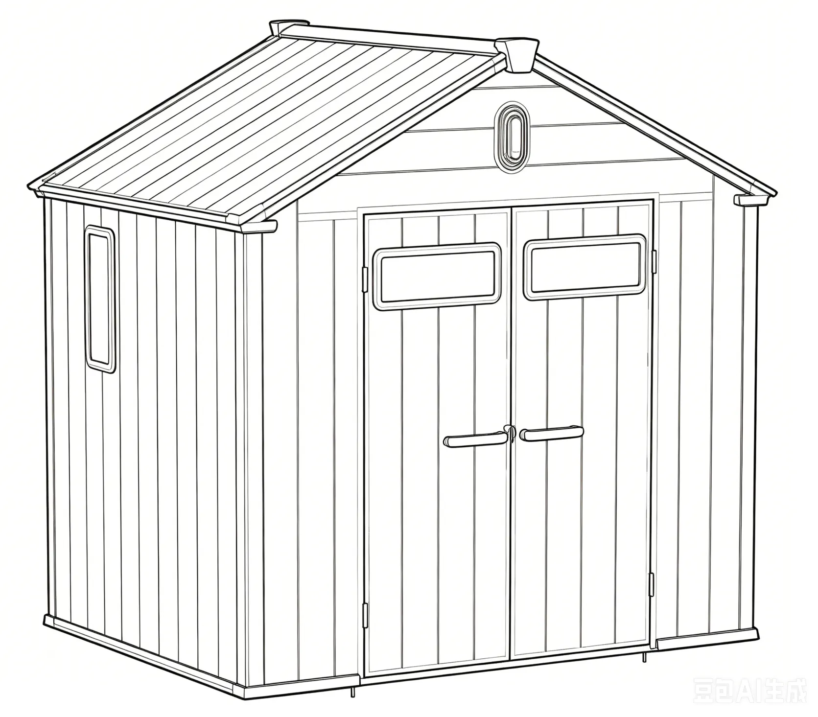 Our Vision & Leadership 5 8x6-ft-gable-roof-resin-storage-shed-kc2-linedrawing