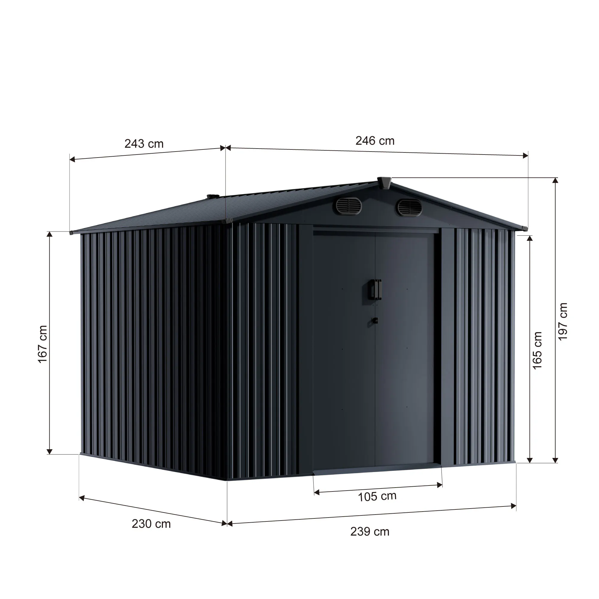 8x8-ft-gable-roof-metal-storage-shed-ks-linedrawing-1