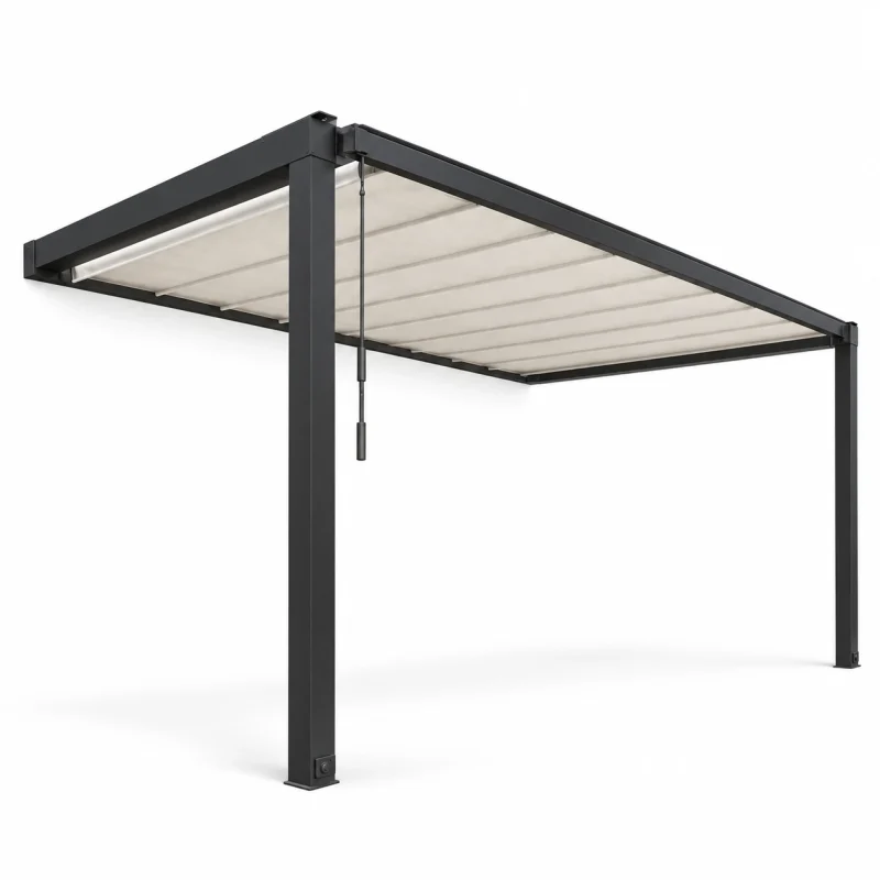 Metal Fabric Roof Pergola 13 Metal Fabric Roof Pergola
