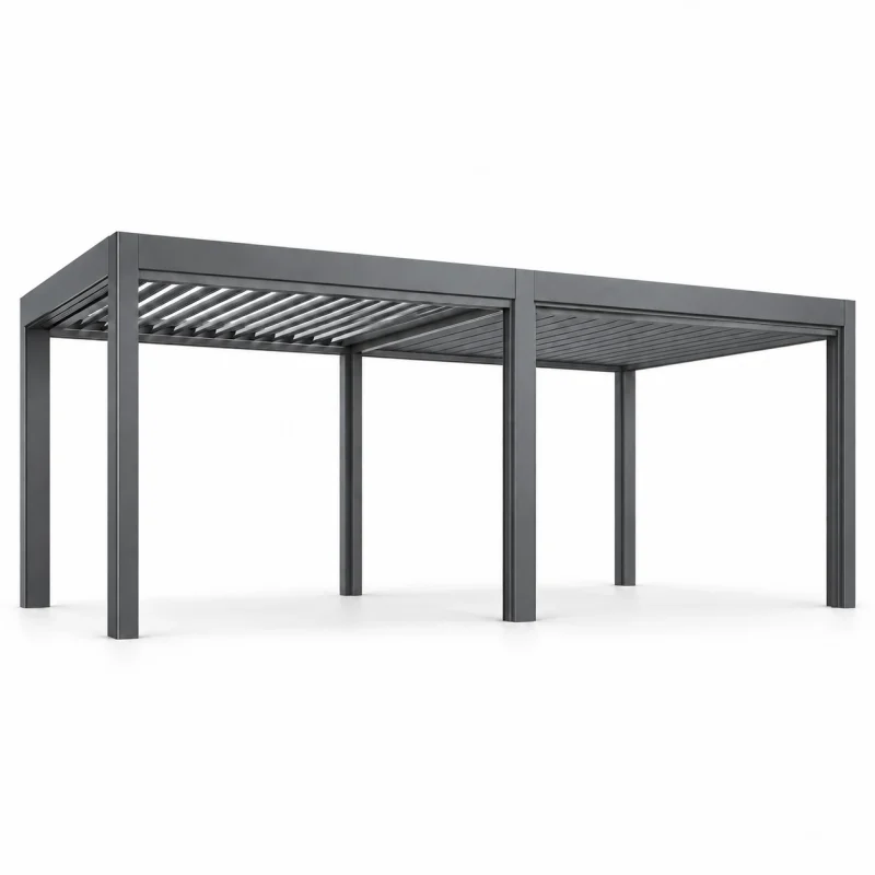 Metal Hybrid Roof Pergola 16 Metal Hybrid Roof Pergola