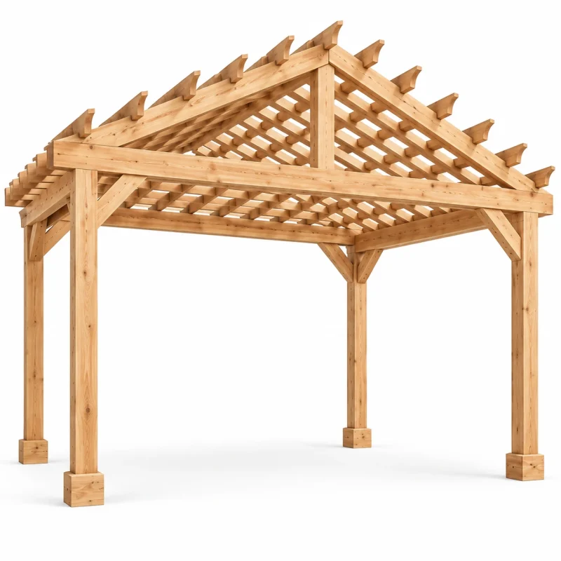 Wooden Gable Roof Pergola 17 Wooden Gable Roof Pergola
