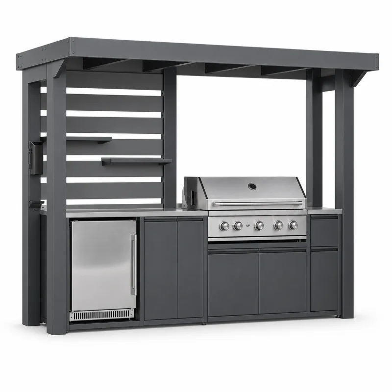 Aluminium Outdoor Kitchen with Cover 5 aluminium-outdoor-kitchen-with-cover