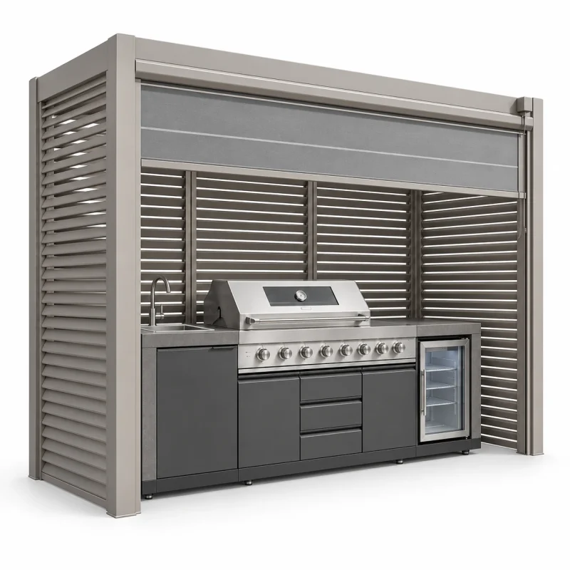 Metal Outdoor Kitchen with Cover 4 metal-outdoor-kitchen-with-cover